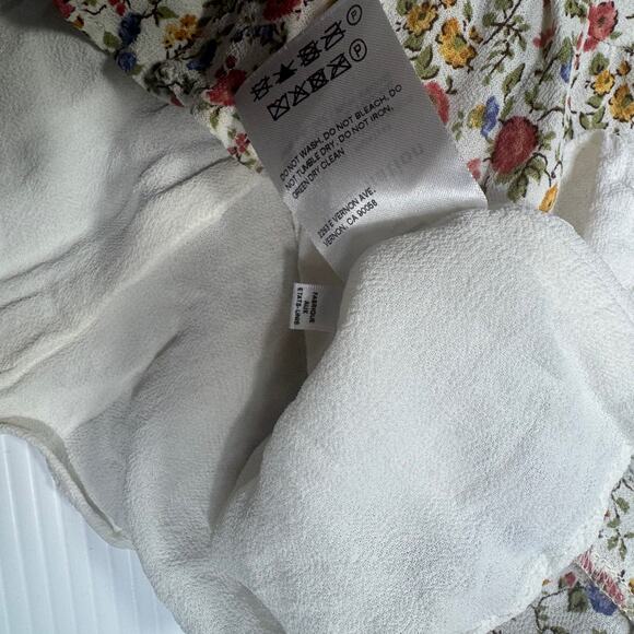 Reformation Paris Mini Dress Women’s 0 Floral Sweetheart Smocked Spring Sorority - Picture 13 of 16